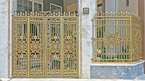 Cổng nhôm đúc hoa lá tây 2026