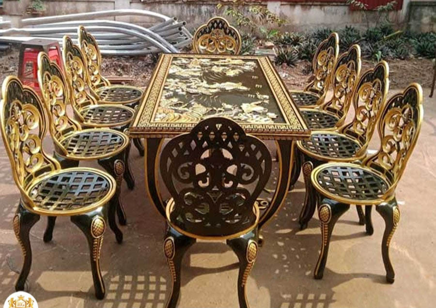 Bàn ghế nhôm đúc mẫu G03