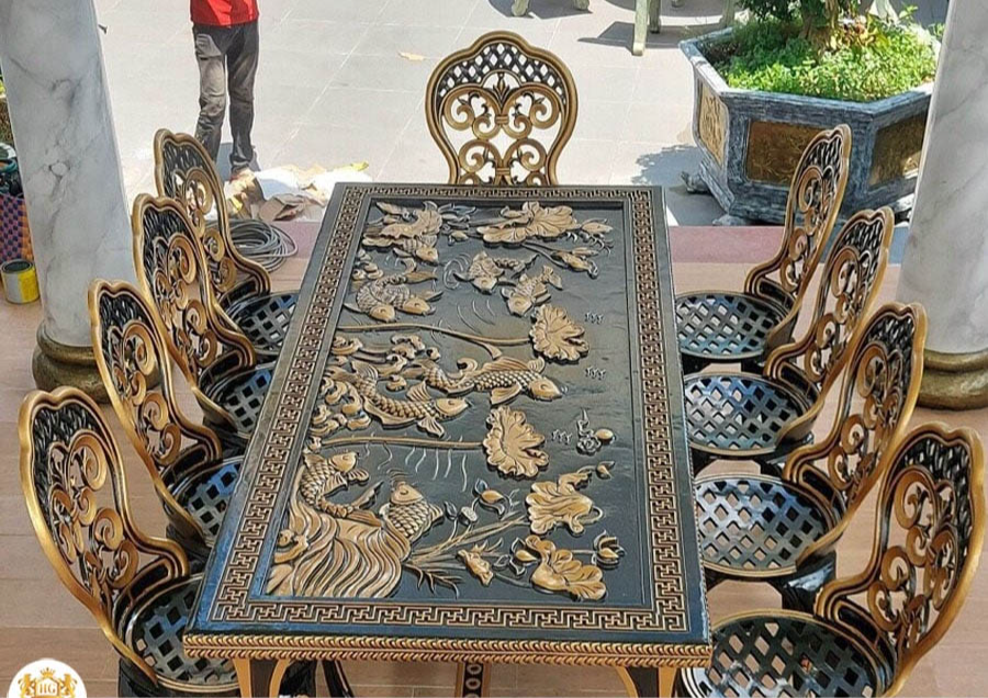 Bàn ghế nhôm đúc mẫu G01