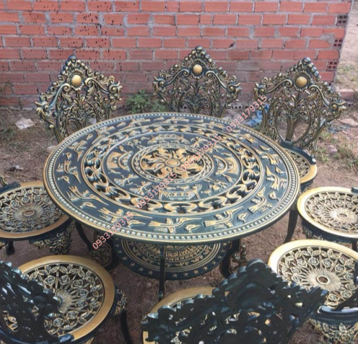Bàn ghế nhôm đúc mẫu G07