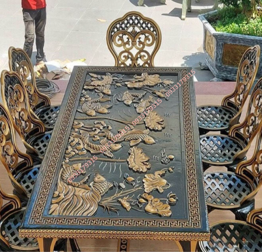 Bàn ghế nhôm đúc mẫu G01
