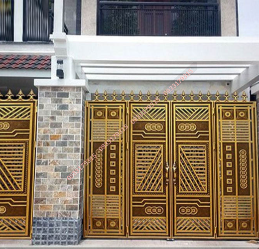 Cổng nhôm đúc 4 cánh mẫu 02