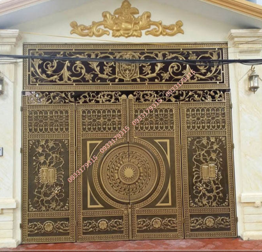 Cổng nhôm đúc 4 cánh mẫu 03